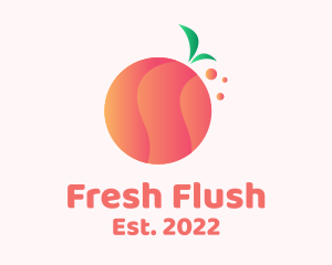 Gradient Orange Fruit logo design