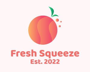 Gradient Orange Fruit logo design