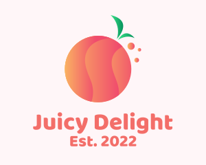 Gradient Orange Fruit logo design