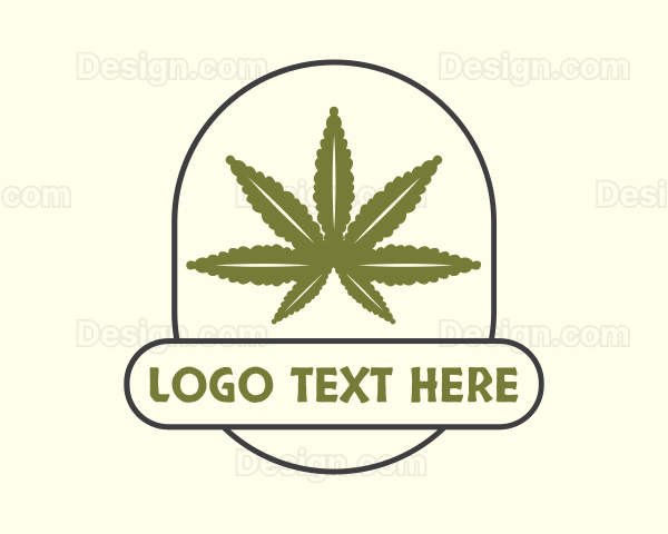 Cannabis Ganja Farm Logo