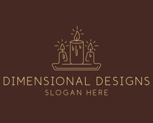 Candlestick Interior Design Decor logo design