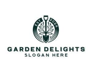 Shovel Gardening Planting logo design