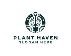 Shovel Gardening Planting logo design