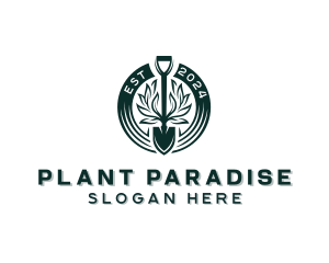 Shovel Gardening Planting logo design