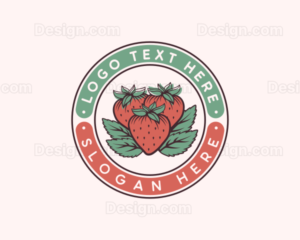 Strawberry Organic Homegrown Logo