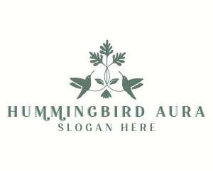 Creative Hummingbird Leaf logo