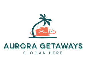 Vacation Getaway Suitcase logo design