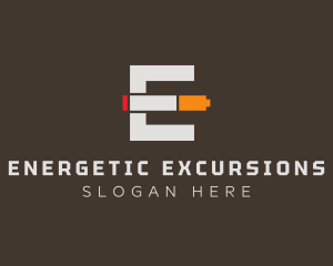 Cigarette Company Letter E logo design