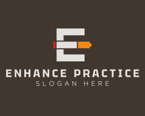 Cigarette Company Letter E logo design