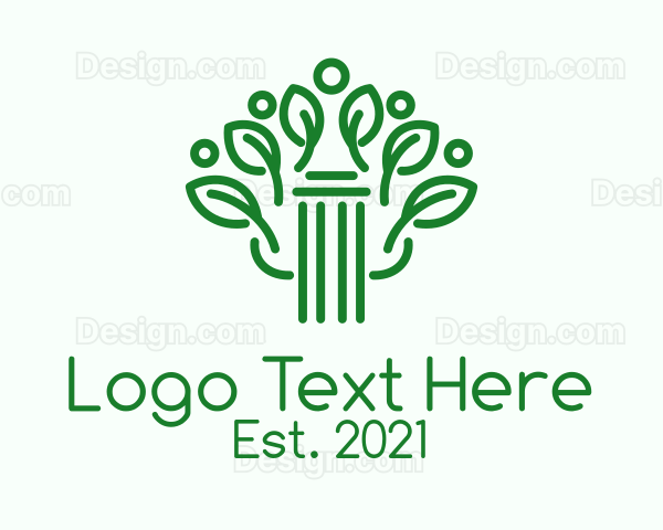 Green Pillar Plant Logo