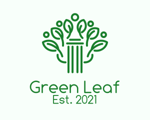 Green Pillar Plant  logo design