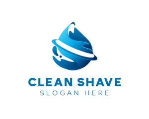 Clean Liquid Drop logo design