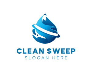 Clean Liquid Drop logo design