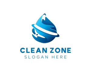 Clean Liquid Drop logo design