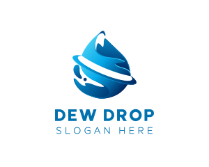 Clean Liquid Drop logo design