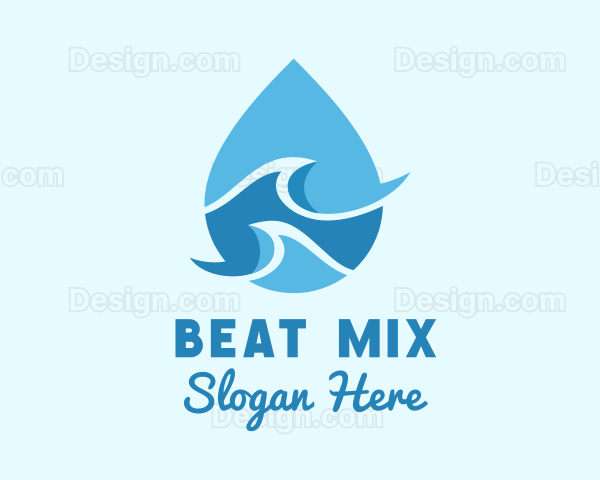 Sea Water Droplet Logo