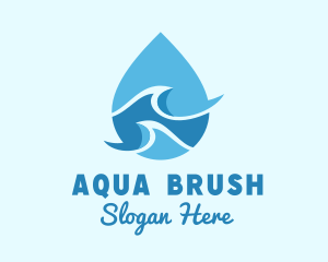 Sea Water Droplet logo design