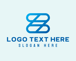 Blue Links Letter Z logo