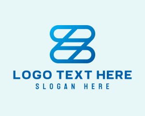 Blue Links Letter Z Logo