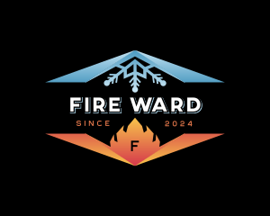 HVAC Fire Ice logo design