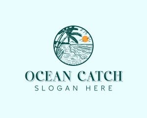 Ocean Seaside Beach logo design