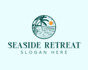 Ocean Seaside Beach logo design