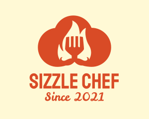 Orange Cloud Cooking logo design