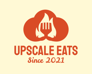 Orange Cloud Cooking logo design