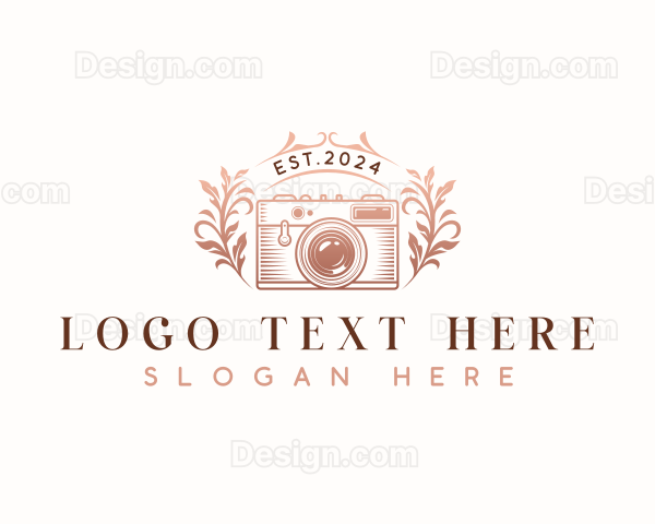 Camera Floral Photography Logo