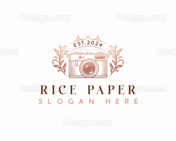 Camera Floral Photography Logo