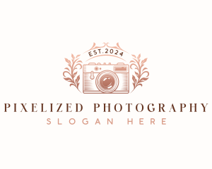 Camera Floral Photography logo design