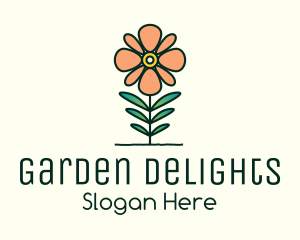 Daisy Plant Flower logo design