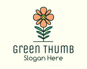 Daisy Plant Flower logo design