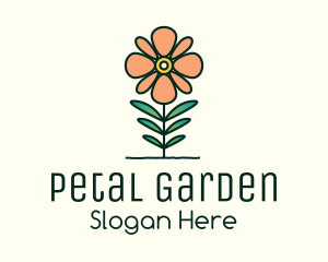 Daisy Plant Flower logo design