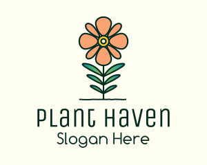 Daisy Plant Flower logo design