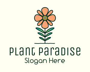 Daisy Plant Flower logo design