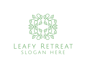 Natural Organic Leaves logo design