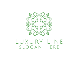 Natural Organic Leaves logo design