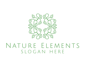 Natural Organic Leaves logo design