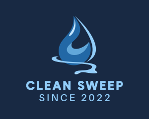 Cleaning Water Droplet  logo design