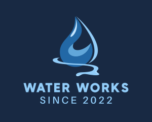 Cleaning Water Droplet  logo design