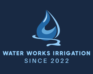 Cleaning Water Droplet  logo design