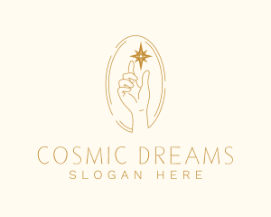 Astrological Cosmic Hand logo design