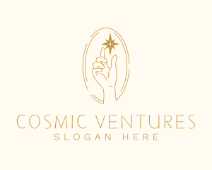 Astrological Cosmic Hand logo design