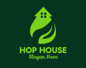 Real Estate Plant House logo design