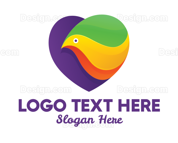 Spa Colorful Bird Logo