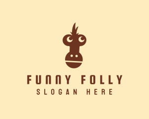 Funny Monkey Head logo design