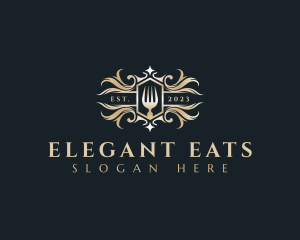 Premium Fork Utensil logo design