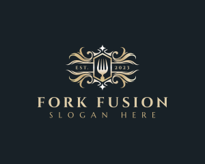 Premium Fork Utensil logo design