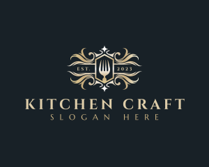 Premium Fork Utensil logo design